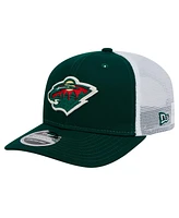 New Era Men's Green Minnesota Wild Core Trucker 9SEVENTY Stretch-Snap Hat