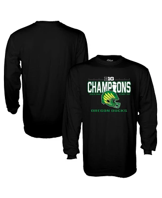 Blue 84 Men's Black Oregon Ducks 2024 Big Ten Football Conference Champions Locker Room Long Sleeve T-Shirt