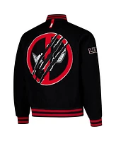 Team Liquid Men's and Women's Black/Red Deadpool Full-Snap Varsity Jacket