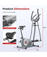 Sunny Health & Fitness Smart Compact Sit and Stand Elliptical