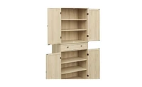 Slickblue 4 Door Cabinet with 1 Drawer, with 4 Adjustable Inner Shelves, Storage Cabinet