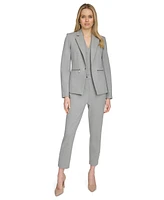 Calvin Klein Women's Ponte One-Button Blazer