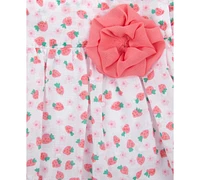 Baby Essentials Girl Strawberry-Print Romper