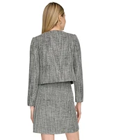 Calvin Klein Women's Collarless Tweed Blazer