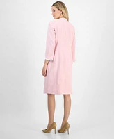Kasper Womens Sheath Dress Long Stretch Crepe Jacket