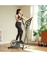 Sunny Health & Fitness Essentials Series Magnetic Smart Elliptical with Exclusive SunnyFit App Enhanced Bluetooth Connectivity