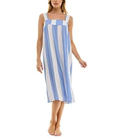 Roudelain Women's Sleeveless Striped Nightgown