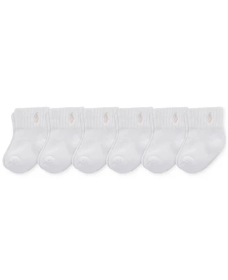 Polo Ralph Lauren Baby Girl Sport Quarter Socks, 6-Pack