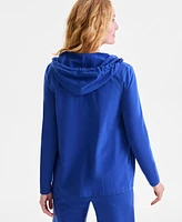 Style & Co Women's Zip-Front Hooded Sweatshirt, Created for Macy's