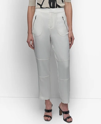 Dkny Women's Elastic Waist-Back Zipper Trousers