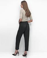 Dkny Women's Elastic Waist-Back Zipper Trousers