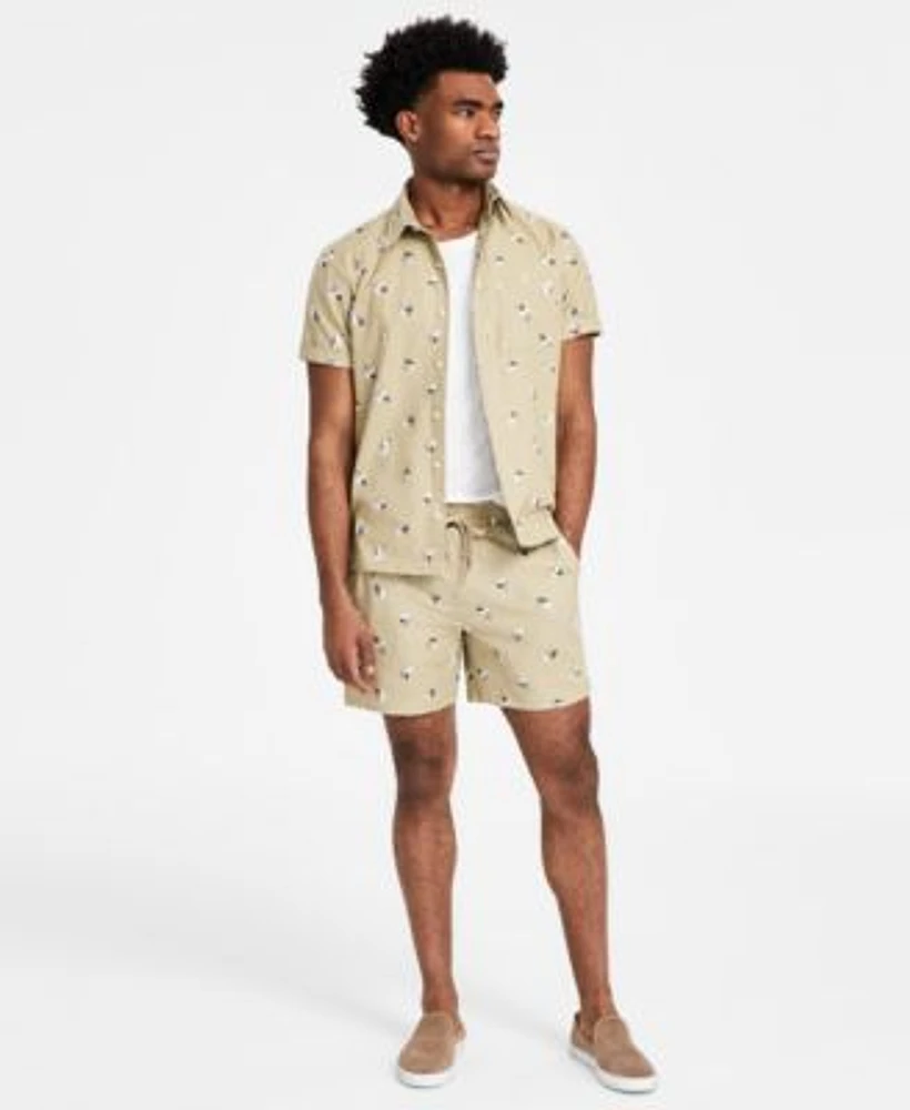 Sun Stone Mens Floral Shirt Drawstring Shorts Exclusively At Macys