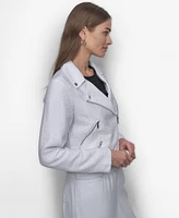 Dkny Women's Zipper Detailed Crinkle Jacket