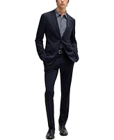 Boss by Hugo Men's Patterned Performance Stretch Slim-Fit Suit