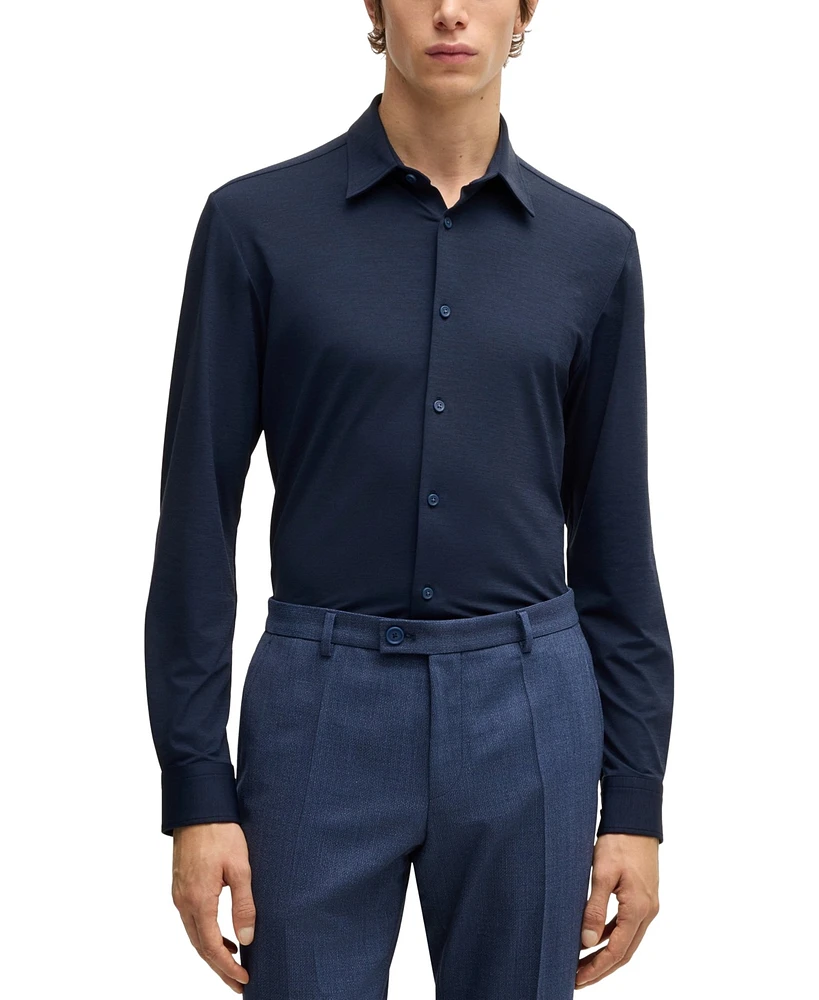 Boss by Hugo Men's Slim-Fit Performance-Stretch Shirt