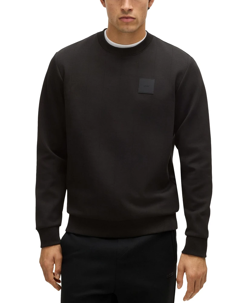 Boss by Hugo Men's Drop Needle Stitching Regular-Fit Sweatshirt