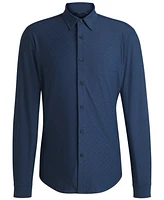 Boss by Hugo Boss Men's Slim-Fit Performance-Stretch Jacquard Shirt