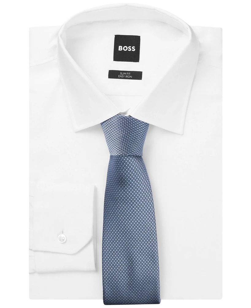 Boss by Hugo Boss Men's Silk-Blend Jacquard Pattern Tie