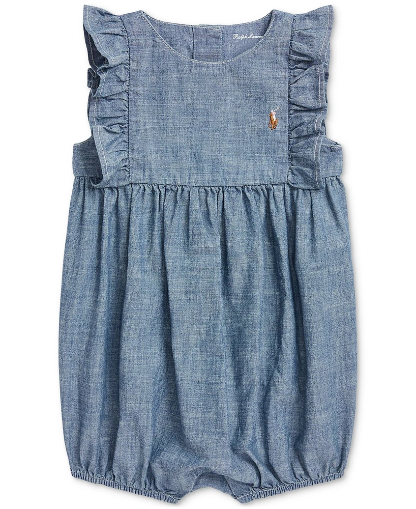 Polo Ralph Lauren Baby Ruffled Chambray Romper