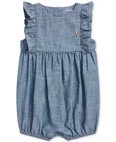 Polo Ralph Lauren Baby Ruffled Chambray Romper