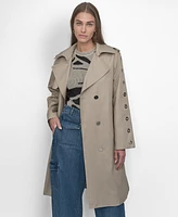 Dkny Women's Belted Grommet-Sleeve Trench Coat