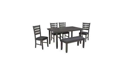 Slickblue Dining Room Table and Chairs with Bench for Stylish and Comfortable Seating in Your Dining Area