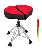 5 Core Drum Throne Sponge Padded Guitar Stool Drummer Seat for Adults & Kids