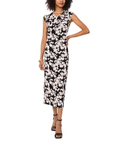 Vince Camuto Women's Printed Crossover Midi Dress