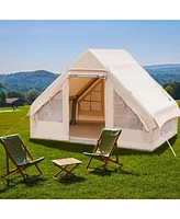 Inflatable Camping Tent 2-6 People Cotton Glamping Tent for Family Camping