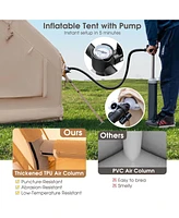 Inflatable Camping Tent 2-6 People Cotton Glamping Tent for Family Camping