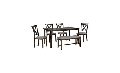 Slickblue 6-Piece Kitchen Dining Table Set for Stylish and Functional Mealtime Gatherings