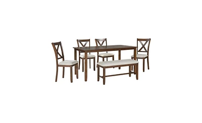 Slickblue 6-Piece Kitchen Dining Table Set for Stylish and Functional Mealtime Gatherings