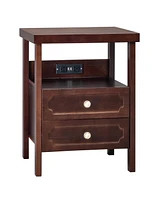 Slickblue Nightstand End Side Table with 2 Drawers for Living Room, offering Stylish Storage and Organization