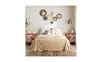 Slickblue 2 Drawer Wood Nightstand Bohemian Side Table