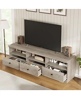gaomon Tv Stand for 75 Inch Tv, Mid-Century Modern Entertainment Center