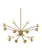 Possini Euro Design Aries 30" Modern Chandelier Ceiling Light Fixture Dining Room Over Table Kitchen Island Foyer Hanging Sputnik 16-Light Led Dimmabl