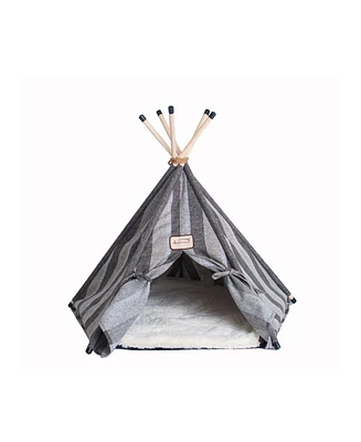 Armarkat Cat Bed C56HBS/Sh, Pet Teepee Style Dog & Puppy Cat Tents Tipi Bed Portable Houses With Striped Pattern