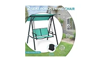 Slickblue Patio Swing with Canopy and Cushions for 2-Seater Comfort