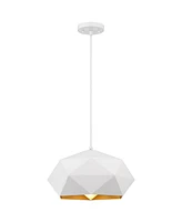 Desic 15" Modern Pendant Ceiling Light Fixture Dining Room Over Table Kitchen Island Foyer Geometric Hanging White Hallway Entryway Living Room Indoor