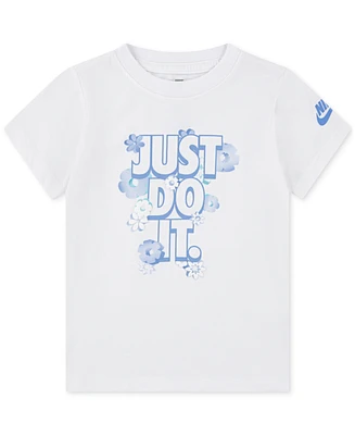 Nike Little Girls Flow-Ral Ringlet Logo Graphic T-Shirt