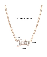 Juicy Couture Crystal Script Logo Chain Necklace