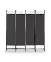 Slickblue 4-Fold Foldable Screen for Versatile Room Dividing and Stylish Privacy