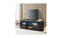 Slickblue Modern Tv Stand with Led Lights for Stylish Living Room Storage and Ambient Lighting