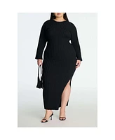 Eloquii Plus Wide Sleeve Maxi Sweater Dress