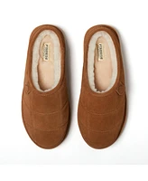 Dearfoams Men's Fireside by Grafton Quilted Genuine Shearling Clog Slipper