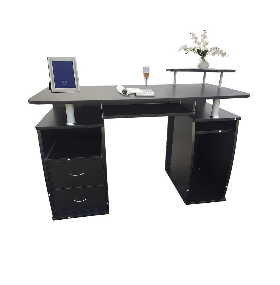 Slickblue Computer Desk with Drawers for Organized Workspace and Convenient Storage Solutions