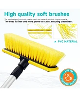 Xdovet Car Wash Brush, 64-inch Car Cleaning Brush, with 10-inch Soft Bristle Head，On/Off Switch for Water Through, Ideal for Scratch-Free Clean