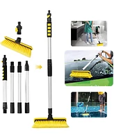 Xdovet Car Wash Brush, 64-inch Car Cleaning Brush, with 10-inch Soft Bristle Head，On/Off Switch for Water Through, Ideal for Scratch-Free Clean