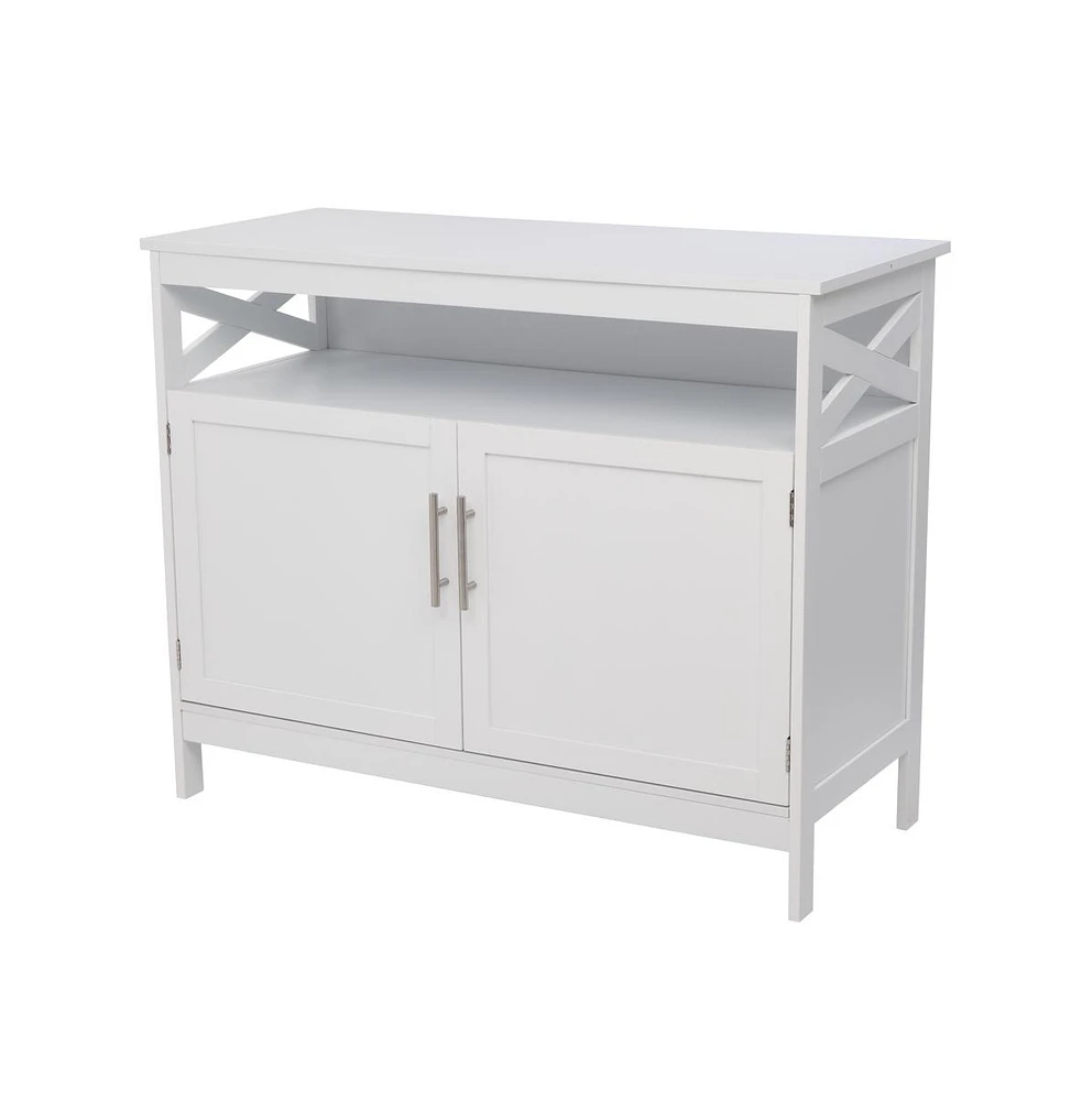 Slickblue Double Door Side Cabinet with Adjustable Partition