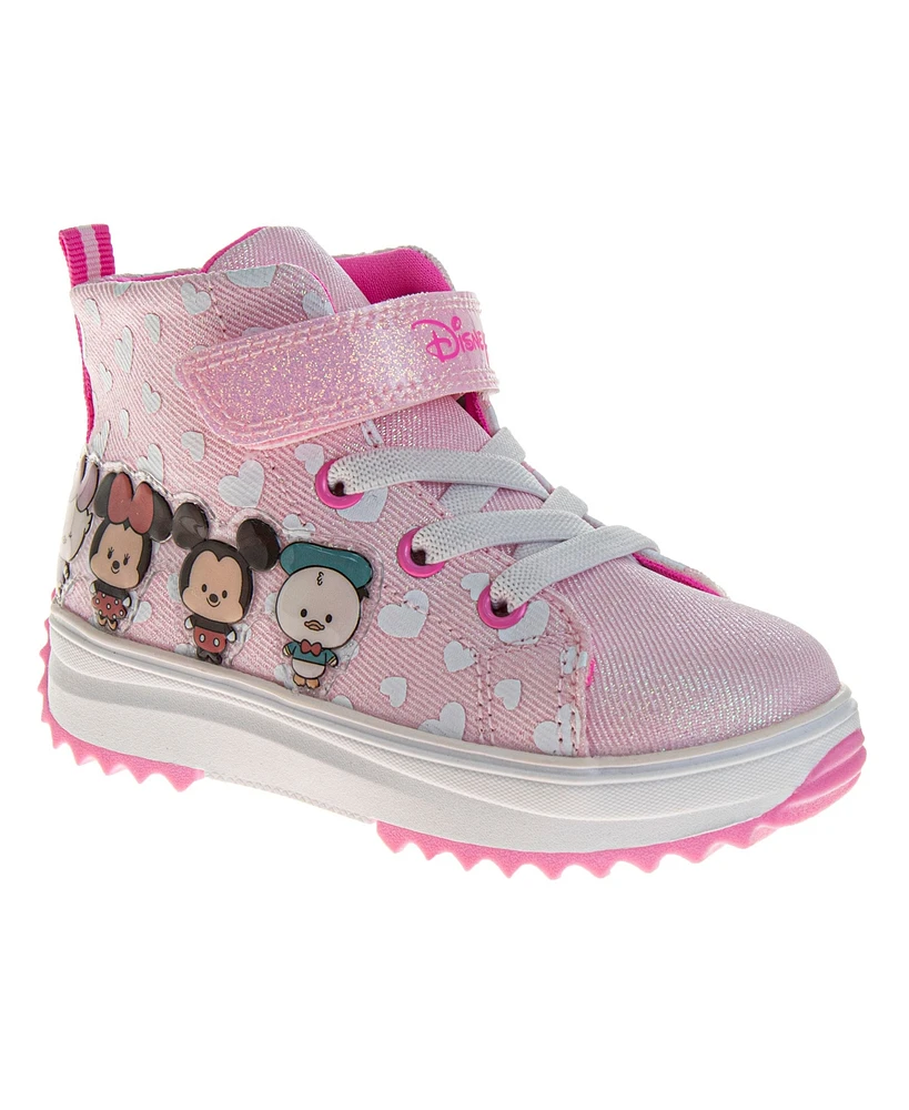 Disney Toddler and Little Kids Minnie Mouse High Top Platform Sneakers